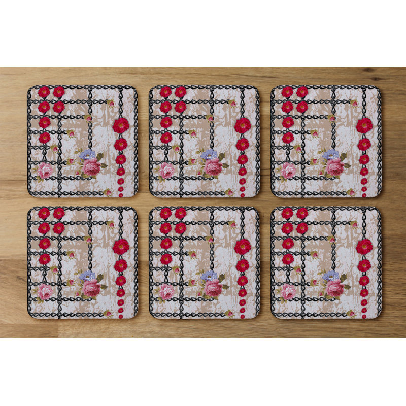 Square 6 Piece Coaster Set