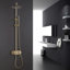 Ensemble de robinet de douche en laiton exposé avec pomme de douche à main 1 poignée-71630162