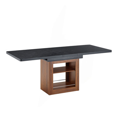Expandable Dining Table With Integrated Storage