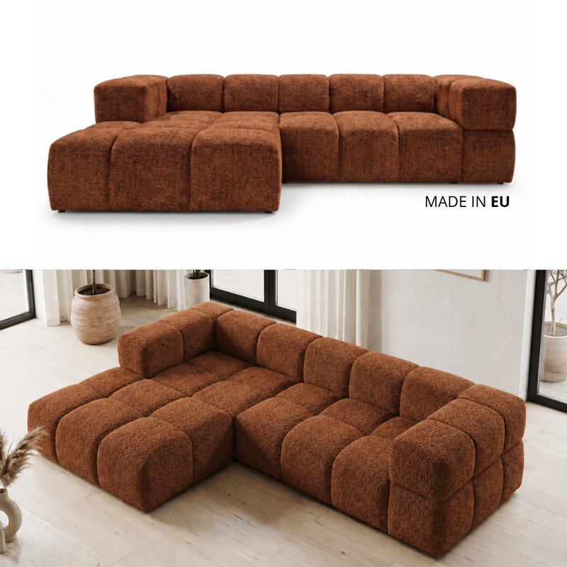 Rudalph 3 Seater Sectional, Left Hand Facing