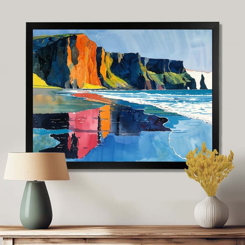 Satterfield - Beach Wall Art Living Room, H 16 po x l 32 po x P 1 po, Toile tendue