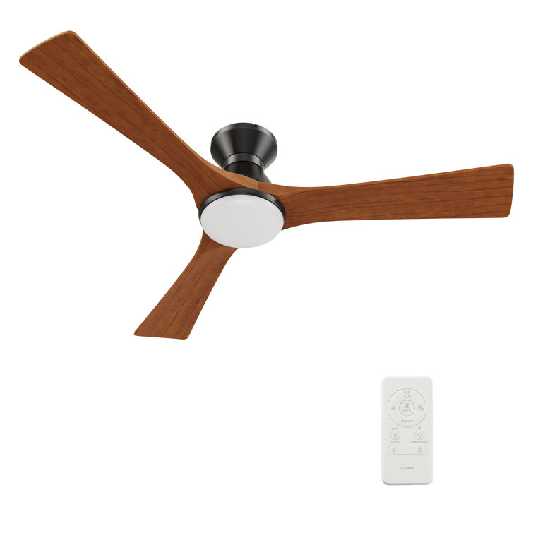 52'' Smart Solid Wood Ceiling Fan With Remote, Light Kit IncludedWorks With Google Assistant And Amazon Alexa,Siri Shortcut.