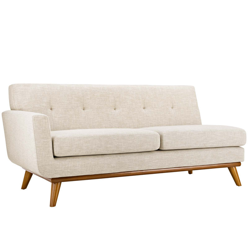 Modway Engage Loveseat, Beige Polyester Blend