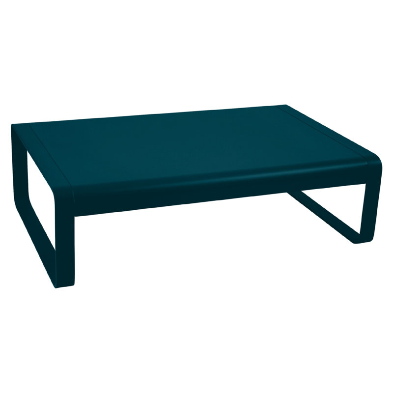 Bellevie Outdoor Side Table, Acapulco Blue, 14" H x 41" L x 30" W