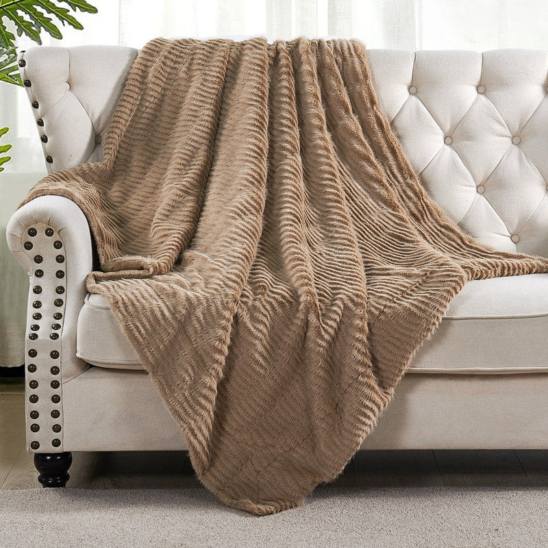 Throw Blanket, Light Taupe