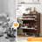 2 Flip 1 Barrier Barn Door Shoe Cabinet Melamine Embossed 31.6In Weathered Wood-1800651955