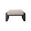 2 repose-pieds - structure en aluminium, coussins bruns, polyvalents pour les coussins de maison