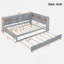 Lit de jour en bois avec lit gigogne simple, tablette de rangement et ports de chargement USB-2083052834-2083052839
