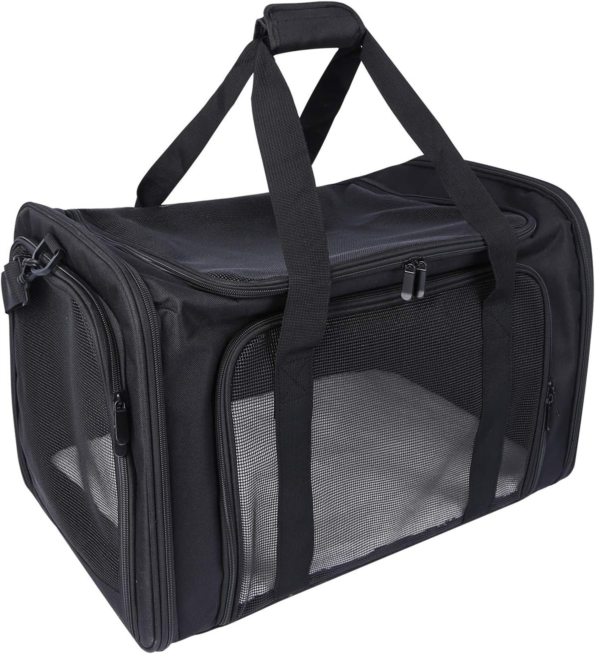 TSA Approved Airline Travel Pet Carrier for Cats, Dogs, Small Animals -  Comfortable, Safe, and Durable with Side & Top Opening, Air Vents,  Collapsible