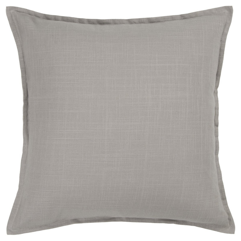 20" Hot Pink Cotton Throw Pillow, Gray