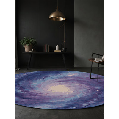 Machine Washable Purple Area Rug