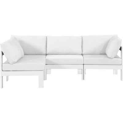 Quintarius 90'' Wide Aluminum Patio Sectional with Cushions