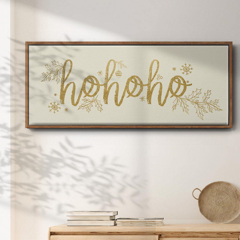 Golden HOHOHO- Framed Canvas