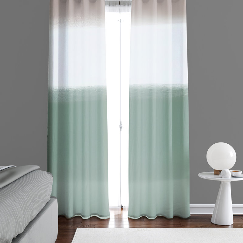 Annalin Semi Sheer Curtain Panel Pair, 40" W x 52" L