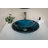 Eden Bath Turquoise Tempered Glass Oval Vessel Bathroom Sink