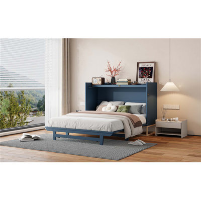 Grand lit escamotable avec pieds en fer, conception moderne
