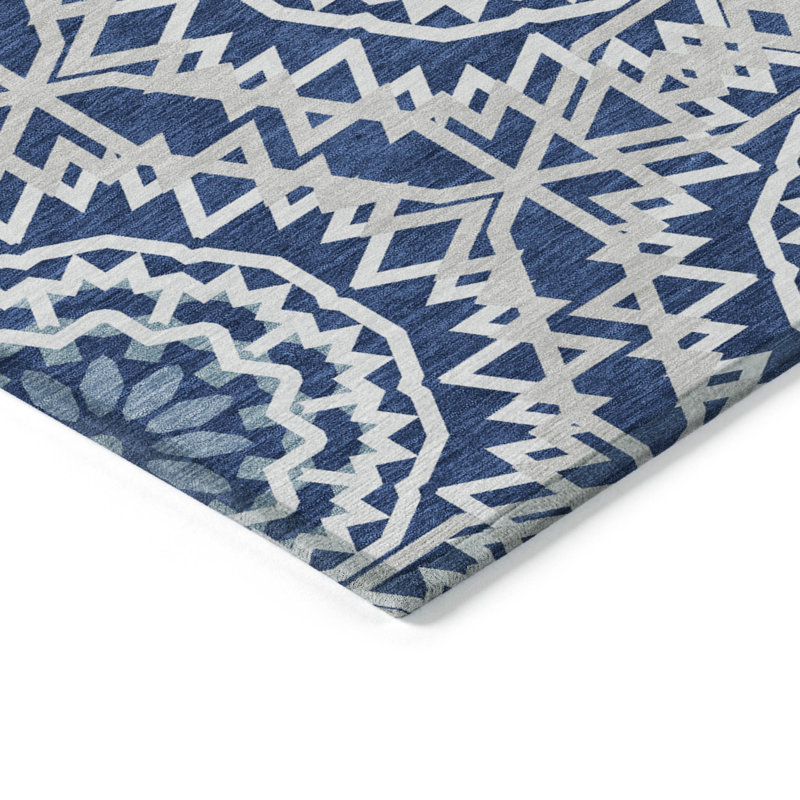 Tapis intérieur / extérieur en polyester tissé à la machine Kawon, Tapis de couloir 2 pi 3 po x 7 pi 6 po