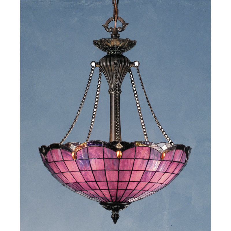 Victorian 3 - Light Unique/Statement Pendant, Brown, Plum