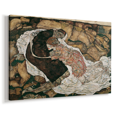 Death and the Maiden (Der Tod und das Mädchen)-Egon Schiele-Gallery Wrapped Canvas-1915