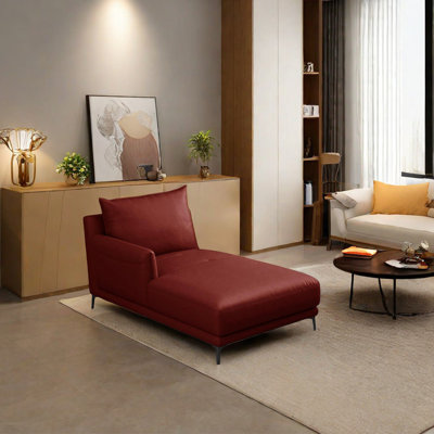 Chaise longue inclinable en similicuir