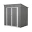 Remise de rangement extérieure en métal 10 pi x 4 pi pour porte de jardin verrouillable avec cadre de plancher