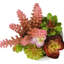 Plante artificielle, ensemble de 2 plantes grasses de 9 po de hauteur, pot de ciment gris, contemporain, moderne