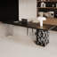 Bureau rectangulaire noir massif + bois manufacturé + acrylique-1810521548-1810521553