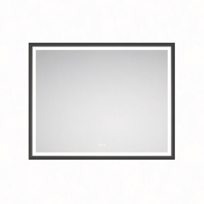 60 X 48" LED Bathroom Mirror With Aluminum Frame, Wall Mounted Vanity Mirror, Anti-Fog, Memory, 3 Colors, Stepless Dimmable
