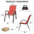 Outdoor Dining Chairs 6 , 350 Lbs Support Per Chair, Wide Seat, Lumbar Comfort, Rust- Frame, Waterproof Fabric, Multiple Use Scenarios 6 Outdoor Seating With Wide Ergonomic Seat And Lbs Capacity Per