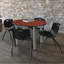 Plateau de table Kee, 4 chaises empilables-679235405-679235378-679235382