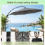Parasol déporté incurvé de 3,65 m (12 pi) avec base, sacs de lestage et housse, pour terrasse et jardin.-133710183-134444450