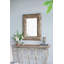 Miroir d'appoint, miroir d'appoint mural rectangulaire avec cadre en bois vieilli