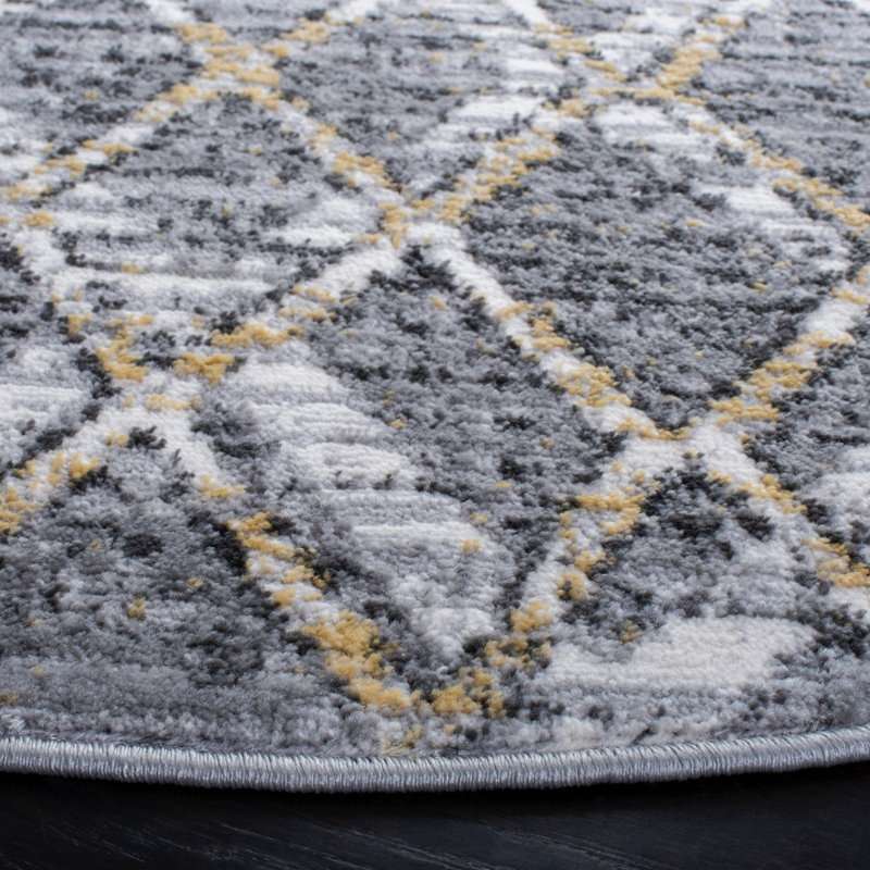 Weimer Performance Geometric Rug, Round 6'7"