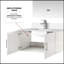 Meuble-lavabo de salle de bain 36 po X P 22 po D, plateau en marbre de culture, ensemble de robinet et Miroir à DEL-193337874