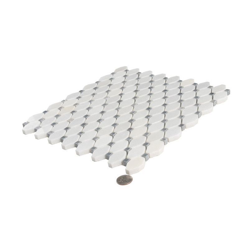 11.2" x 11.6" Natural Stone Octagon and dot Mosaic Wall & Floor Tile
