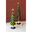  Ensemble de 2 arbres de Noël en métal recyclé avec pommes et citrons - décor des Fêtes multicolore