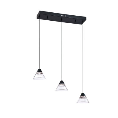 Luminaire suspendu conique à 3 lumières DEL