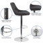 Tabouret de bar pivotant à hauteur réglable au gaz contemporain avec coussin de soutien - Tabouret de cuisine-1502587054