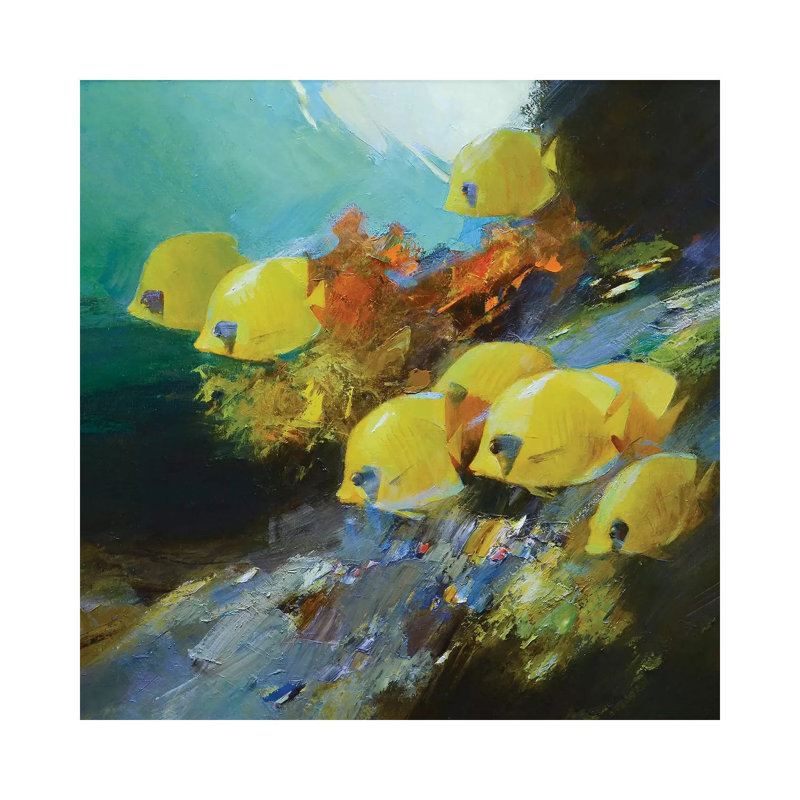 Among The Corals by Vasyl Khodakivskyi - Wrapped Canvas Gallery-Wrapped Canvas Giclée, 30.48 cm H x 30.48 cm W