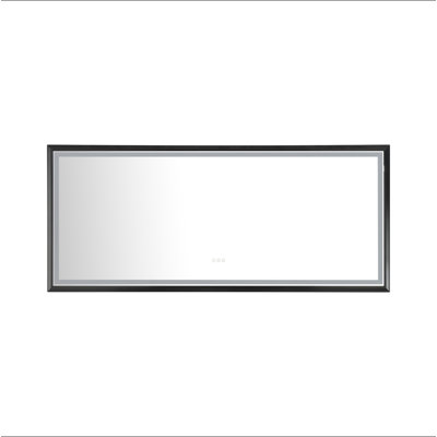 Miroir de salle de bain super lumineux avec lumières, miroir de salle de bain mural avec miroir en métal et miroir à DEL à intensité variable