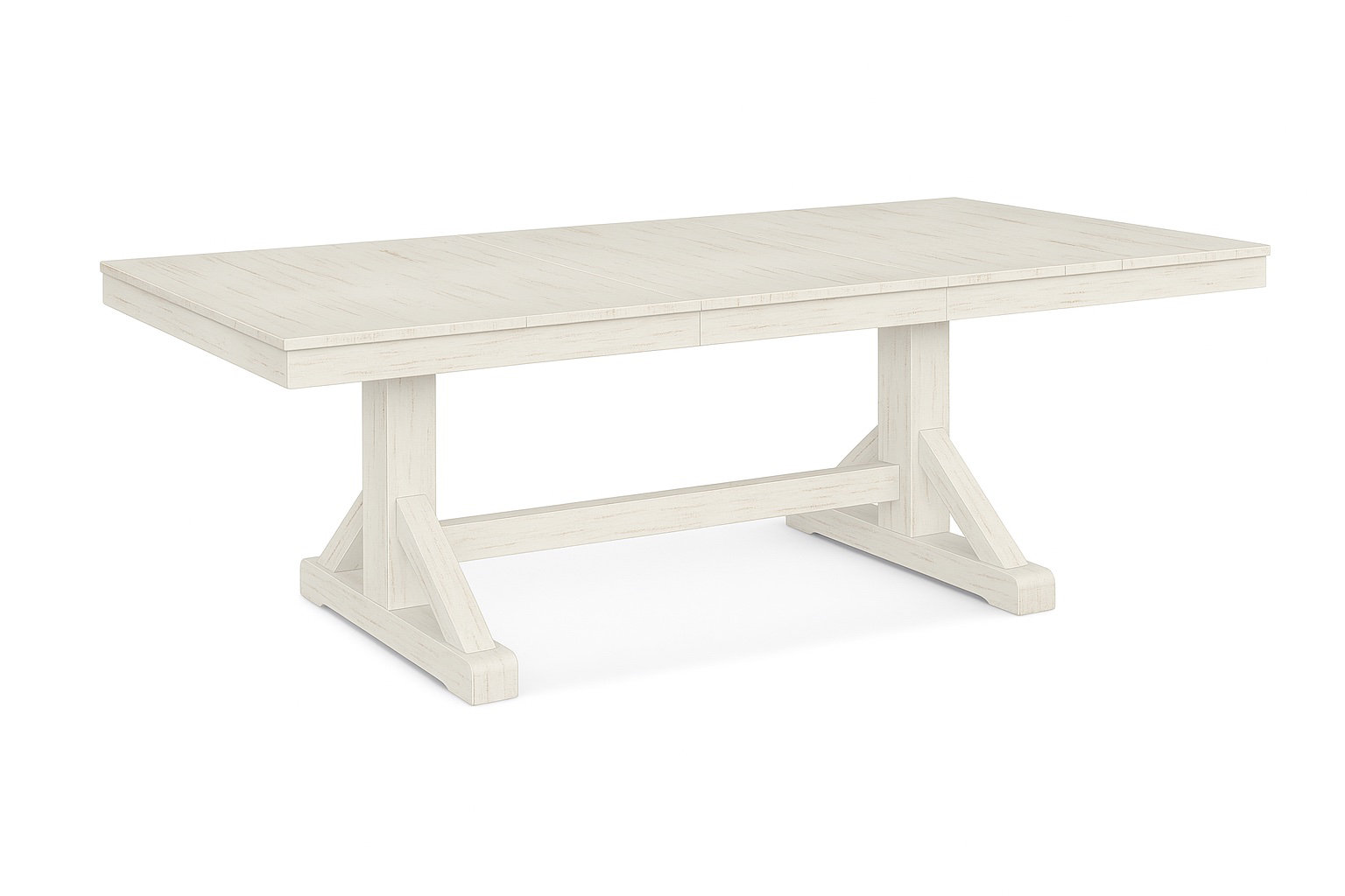 Hues 40'' Extendable Dining Table, Antique Frost White