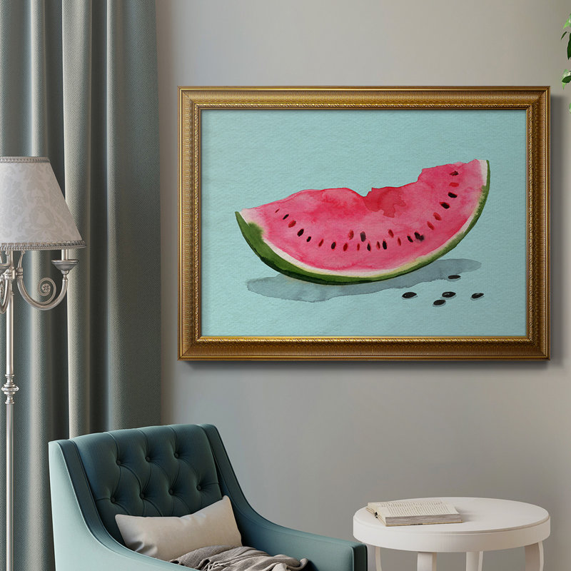 Summer Watermelon II, toile encadrée de qualité supérieure - prête à être accrochée