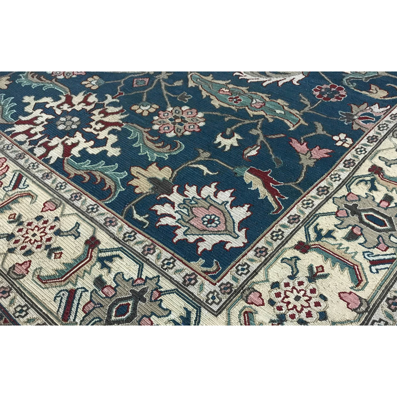 Tapis vert noué à la main de haute qualité
