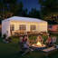 Pavillon de jardin de 10 pi x 30 pi de luxe, élégant abri pour banquet de mariage et de réception avec 5 panneaux latéraux détachables