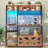 47.2 Inch Bakers Rack With Power Outlet, Microwave Stand With Storage, Farmhouse Coffee Bar Cabinet Station With Wine Rack-1773173584