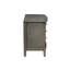 Table de chevet de chambre à coucher avec 3 tiroirs en placage de bouleau gris, design compact 3 pratique et élégant