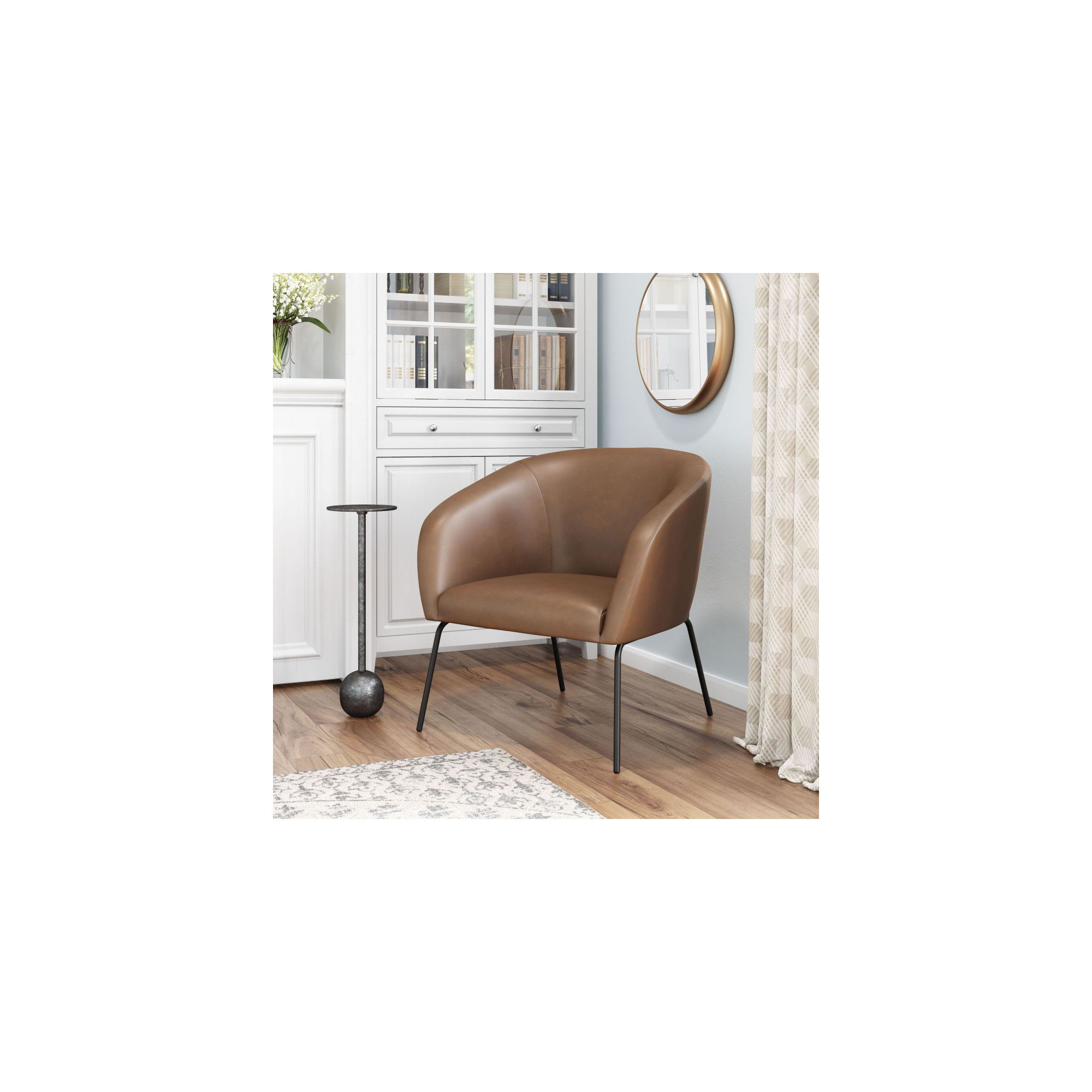 Quinten Upholstered Armchair, Brown