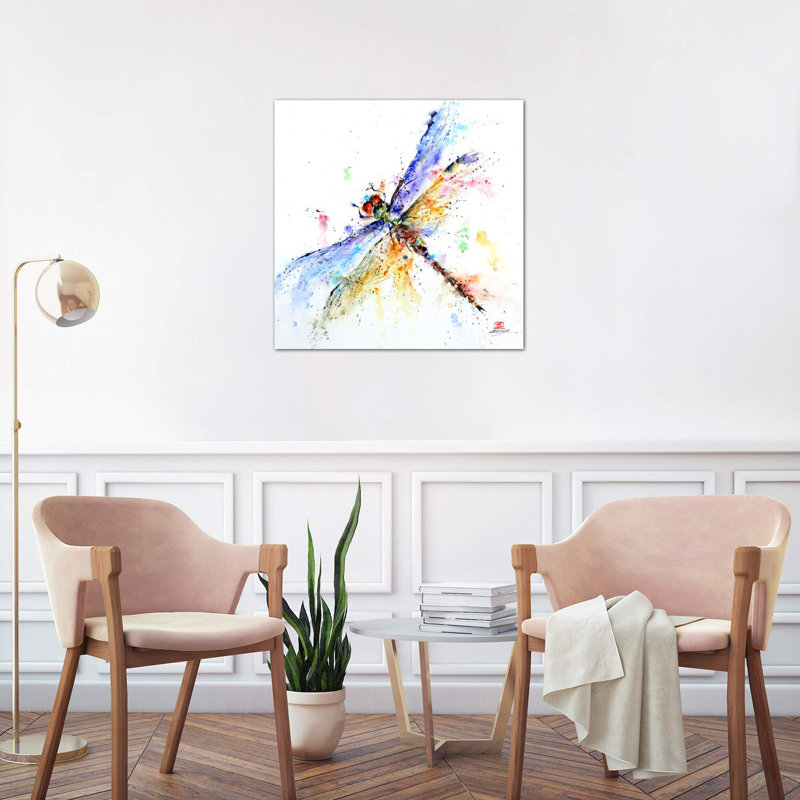 Dragonfly - Painting on Canvas, 66.04 cm H x 66.04 cm W x 1.91 cm D, No Frame