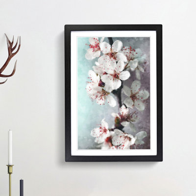 White Blossoms - Picture Frame Painting Print