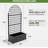 73"H×35"W Arch Metal Planter Box with Trellis with Wheels-907829505